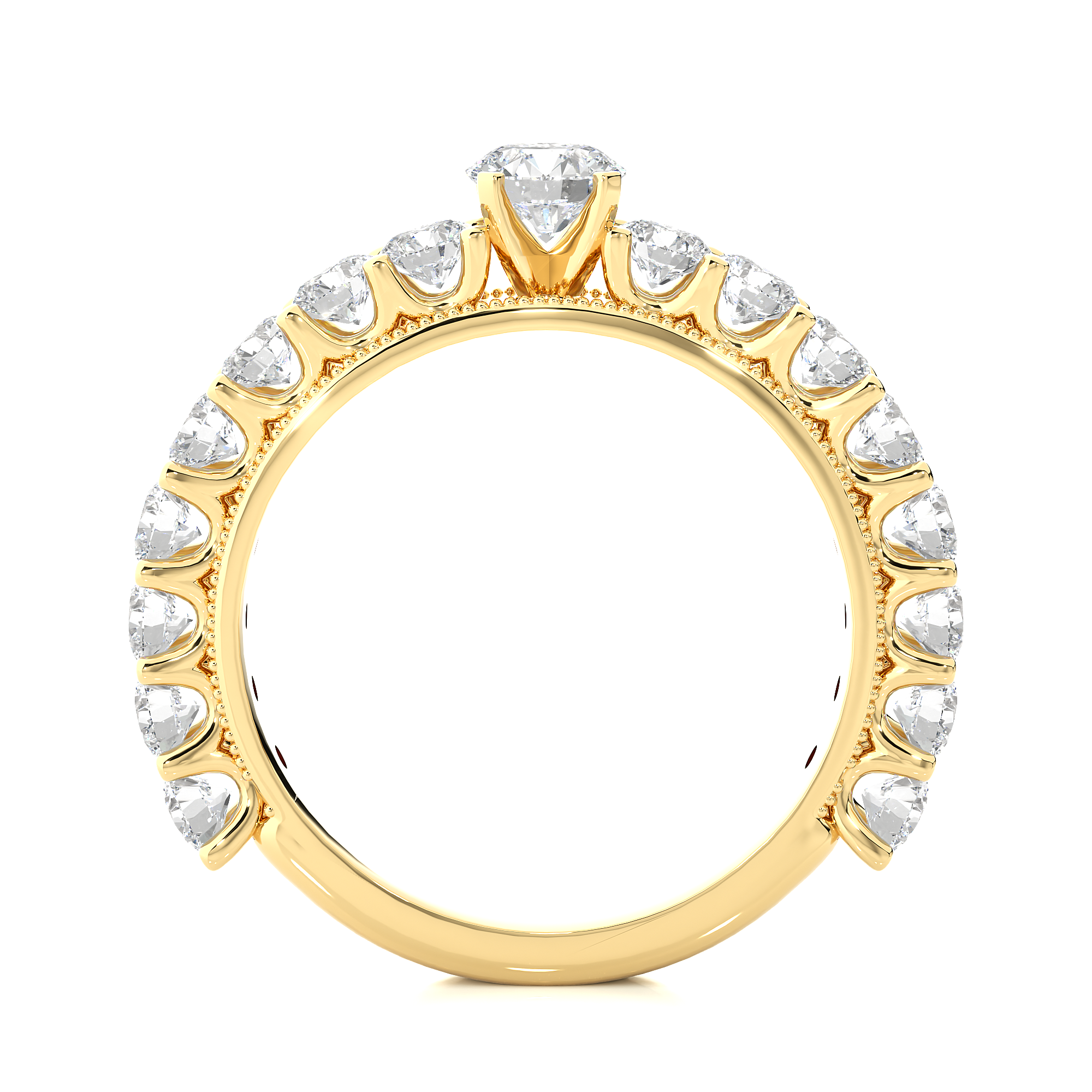 2.53 Carat H Color VS1 Clarity Diamond Studded Natural Diamond Ring.